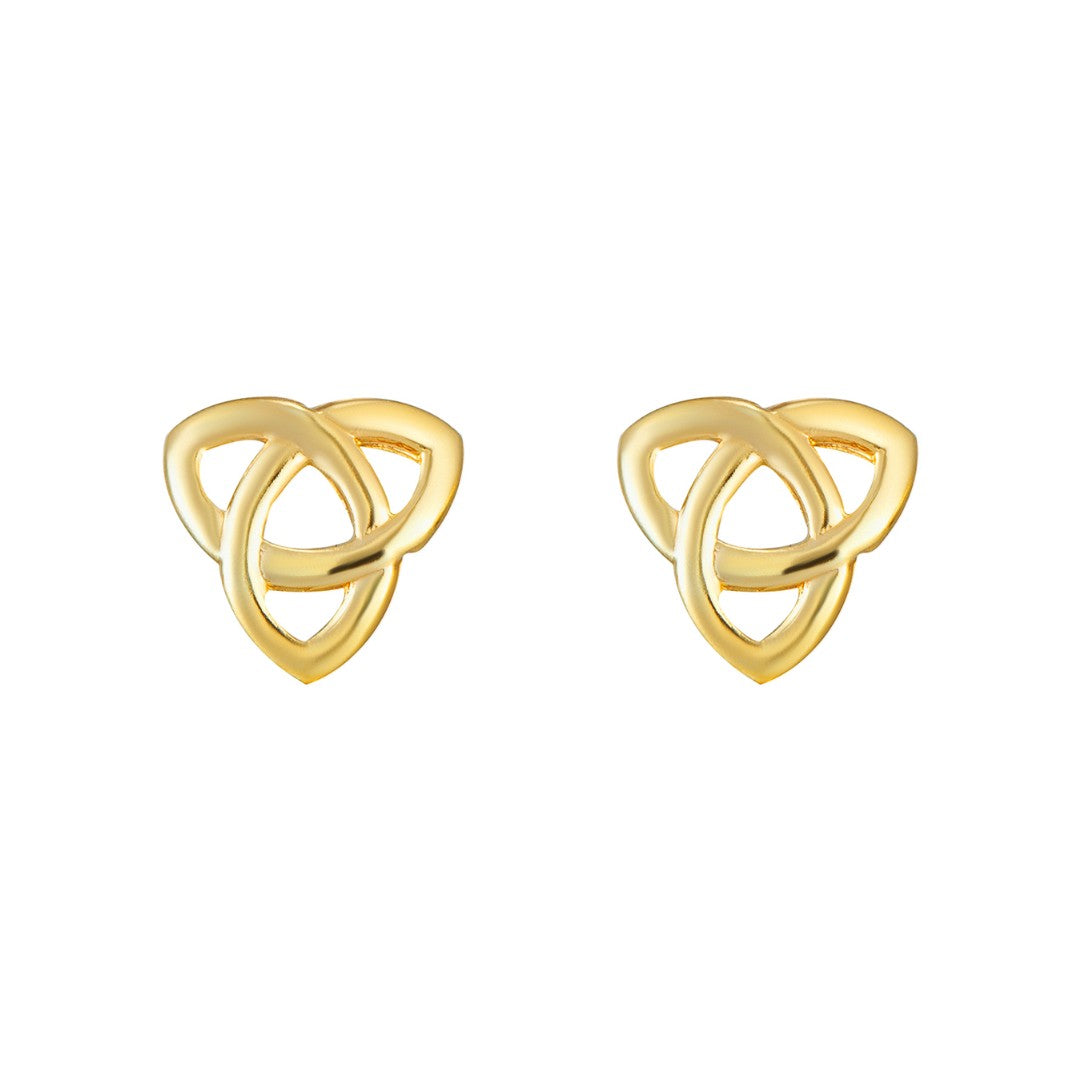 9Ct Gold Trinity Knot Stud Earrings