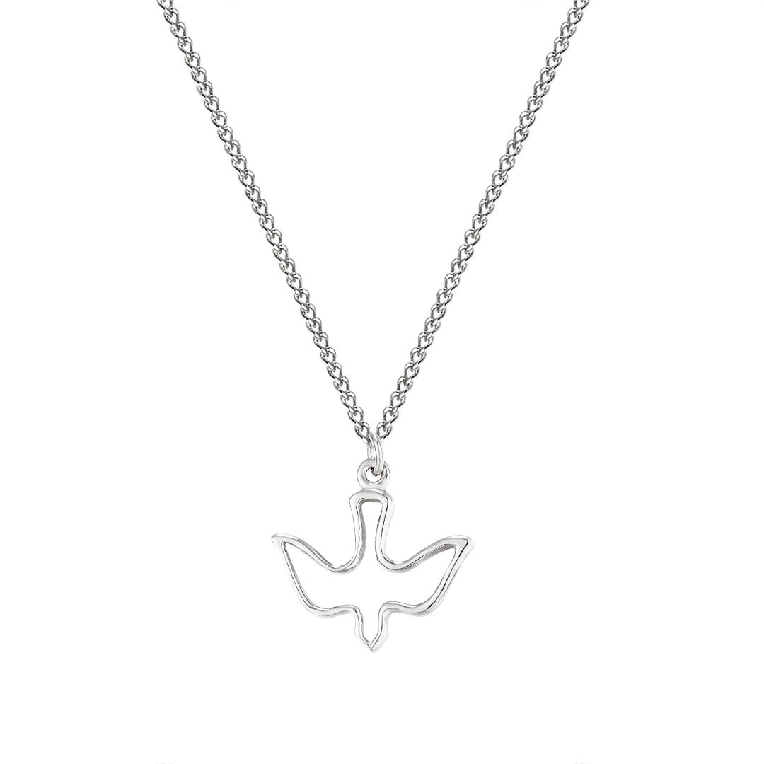 Open Heart Pendant With Solid Cross Centre