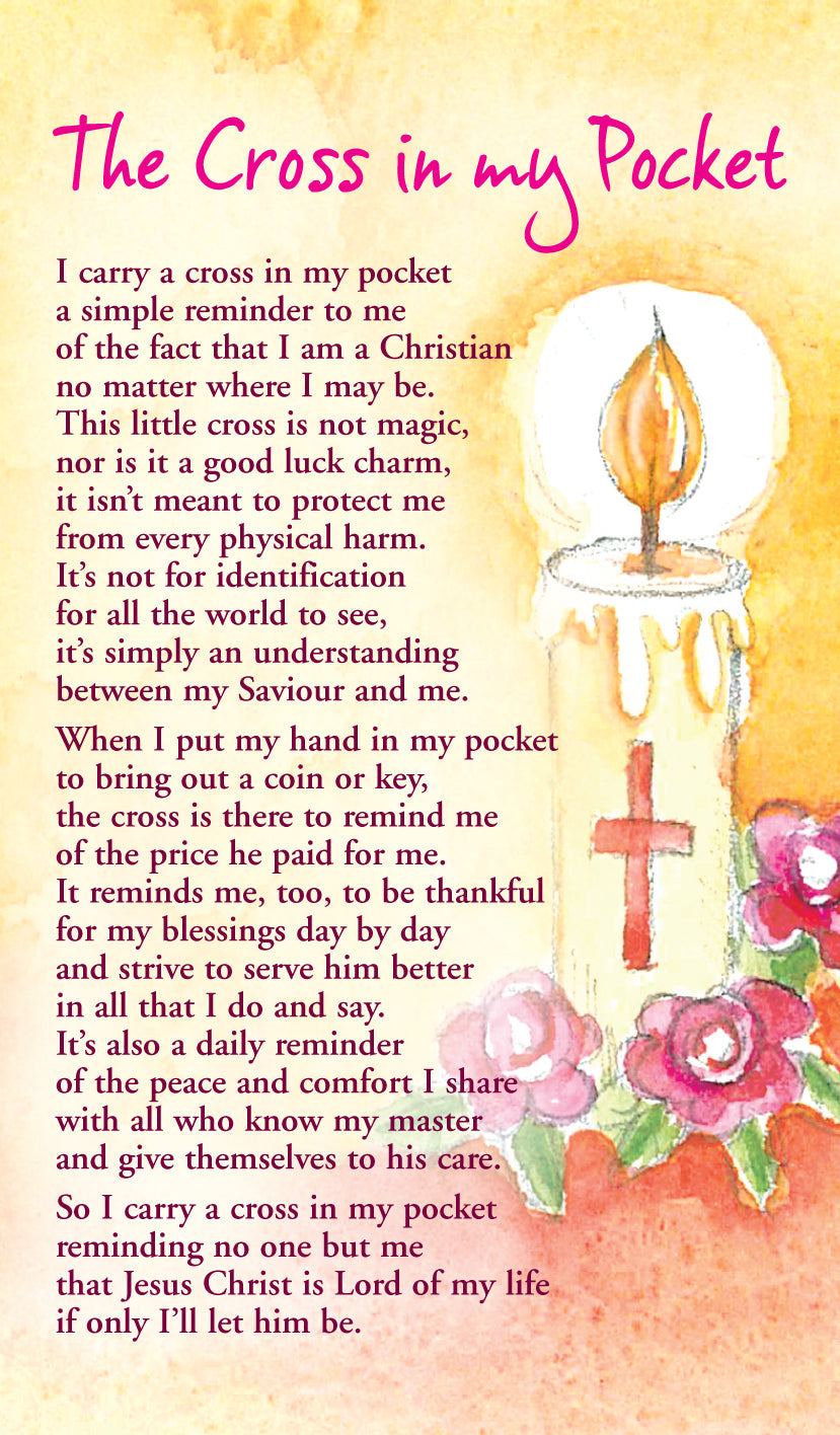 The Cross In My Pocket - Verse Card