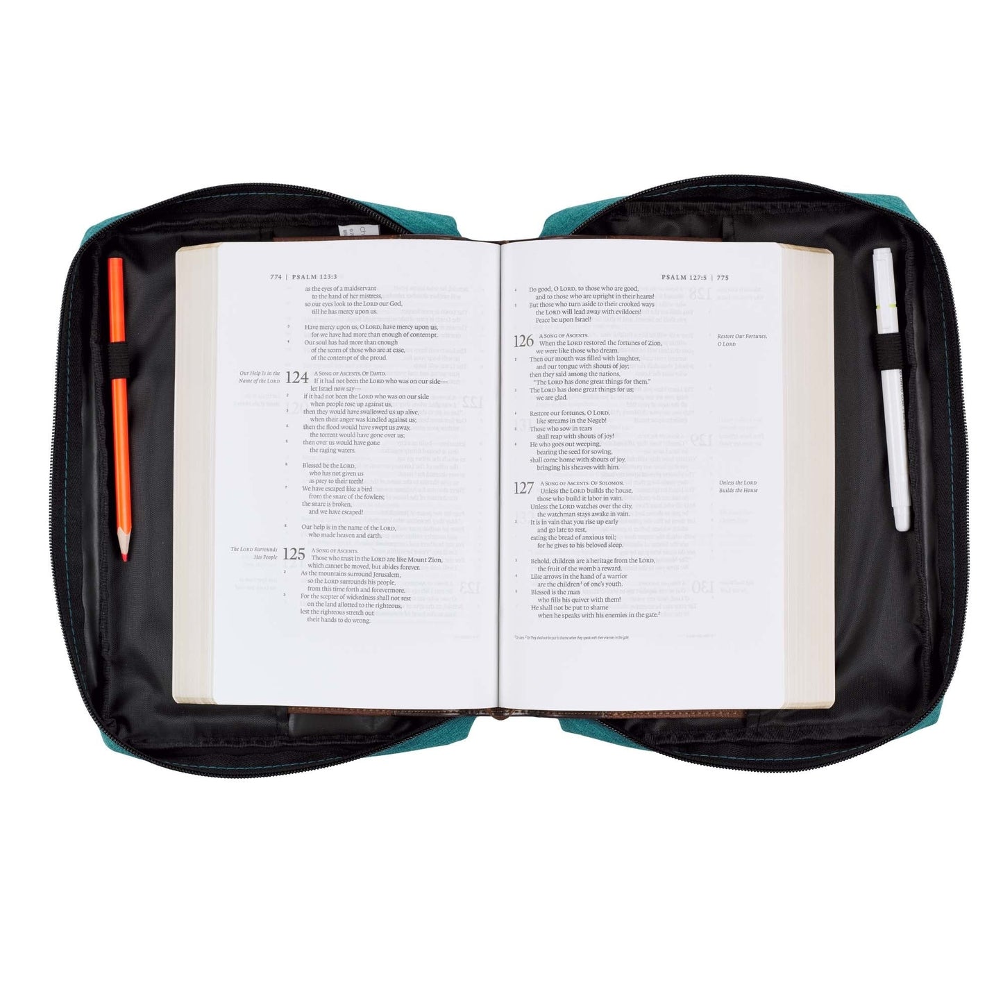 Strength and Dignity Teal Value Bible Case, Large - Re-vived