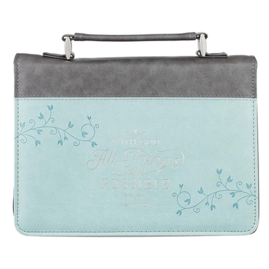 All Things Teal Fashion Bible Cover, Medium - Re-vived