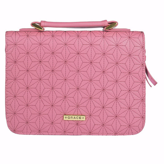 Grace Pink Floral Fashion Bible Cover, Medium - Re-vived