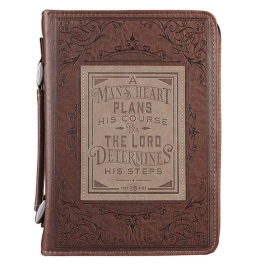 Man's Heart Classic Bible Case, Large - Re-vived