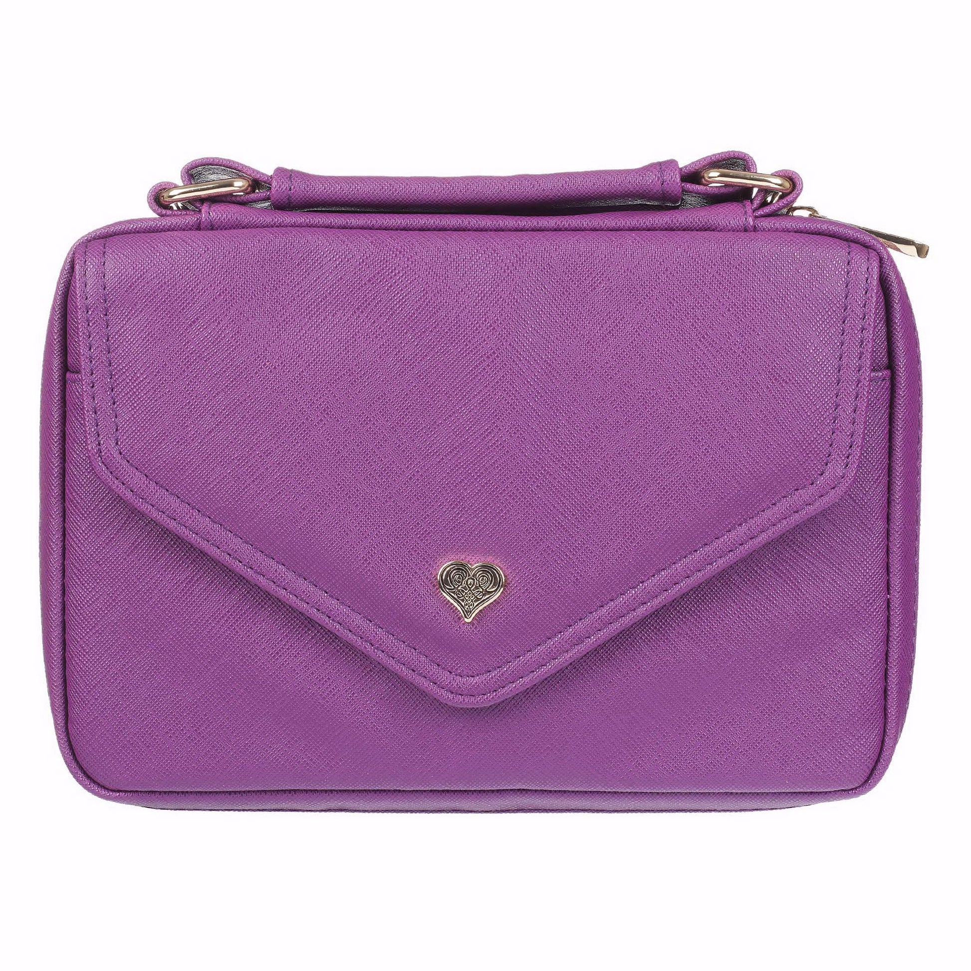 Heart Purple Fashion Bible Cover, Large - Re-vived