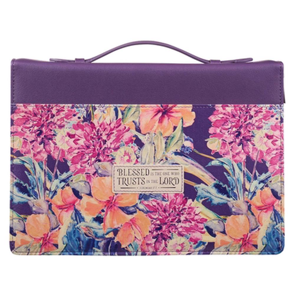 Blessed is the One Floral Fashion Bible Case, Large - Re-vived