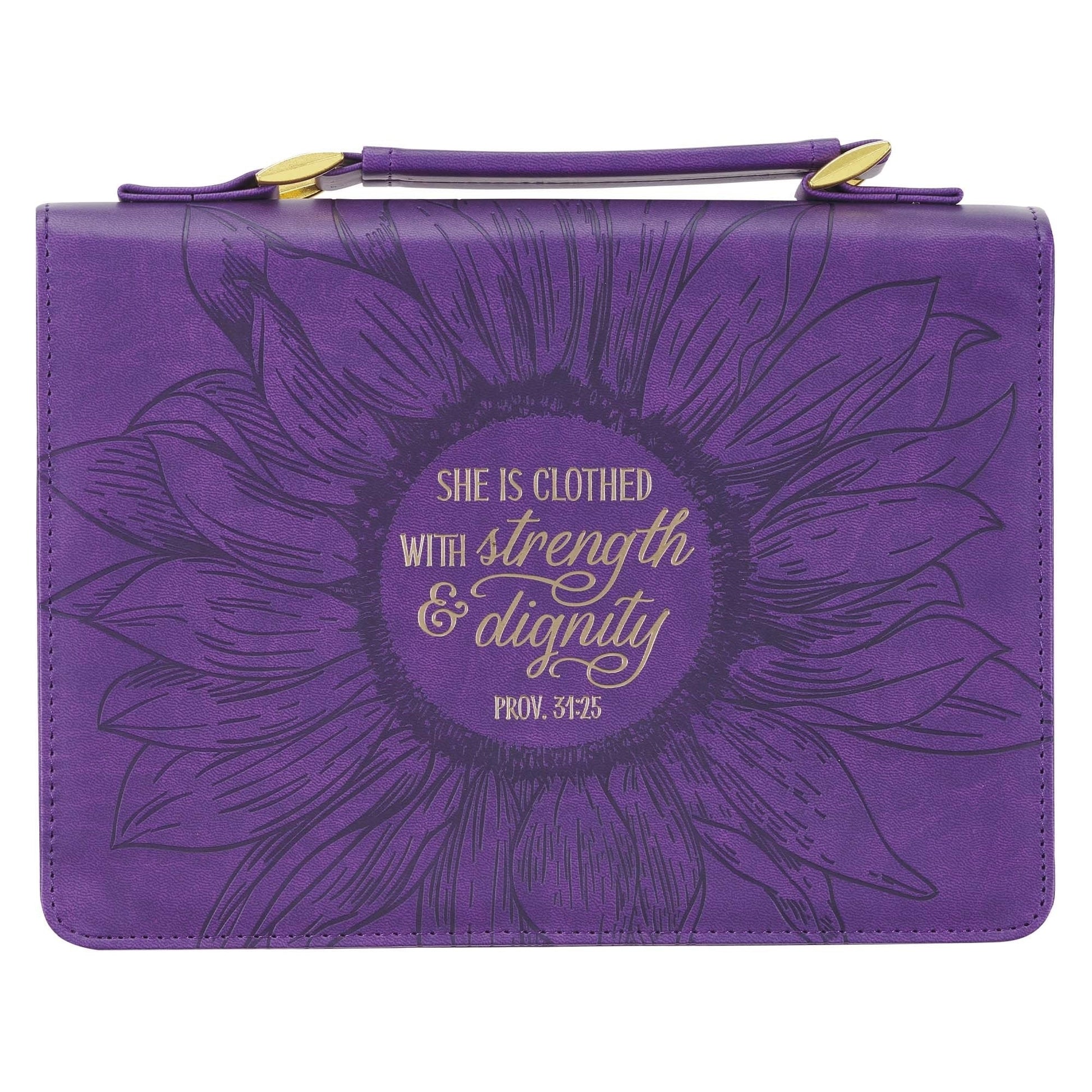 Strength & Dignity Purple Fashion Bible Case, Medium - Re-vived