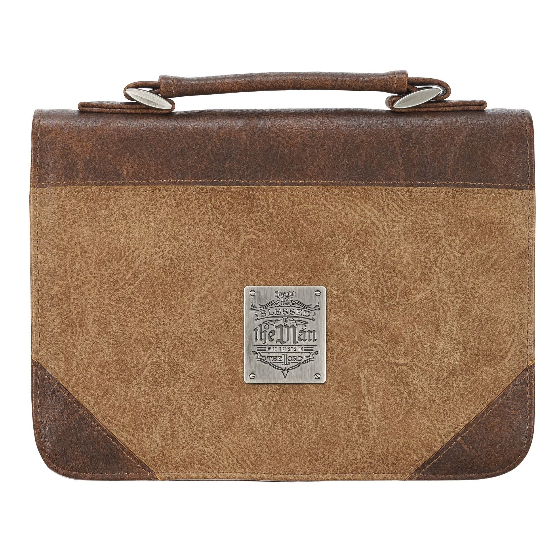 Blessed is the Man Brown Classic Bible Case, Large - Re-vived