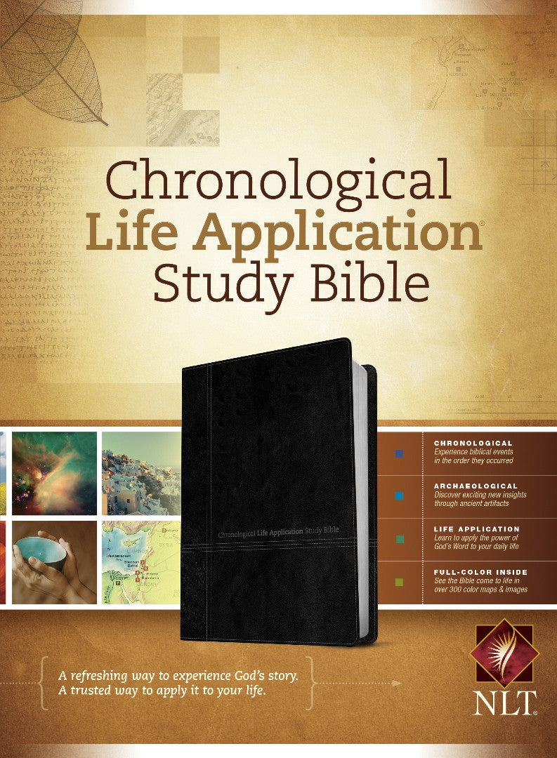 NLT Chronological Life Application Study Bible Black/Onyx - Re-vived