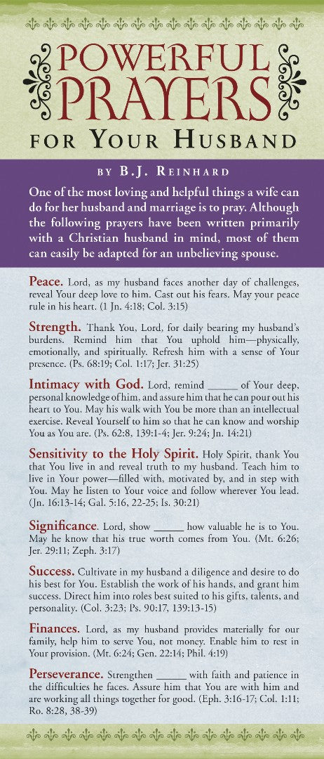 Powerful Prayers for Your Husband (pack of 50) - Re-vived