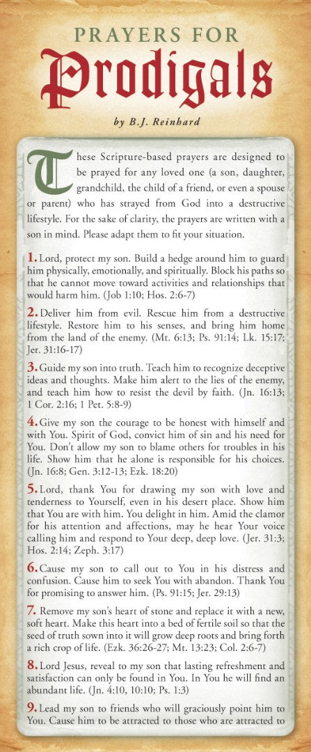 Prayers for Prodigals (pack of 50) - Re-vived