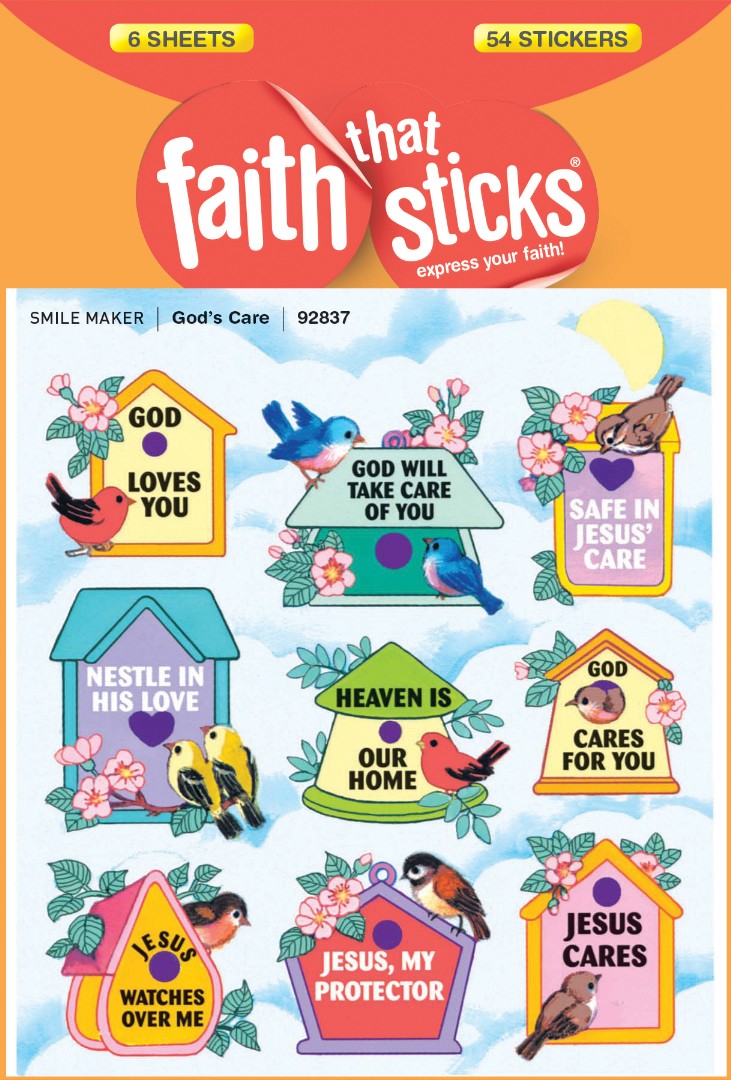 God's Care - Faith That Sticks Stickers - Re-vived
