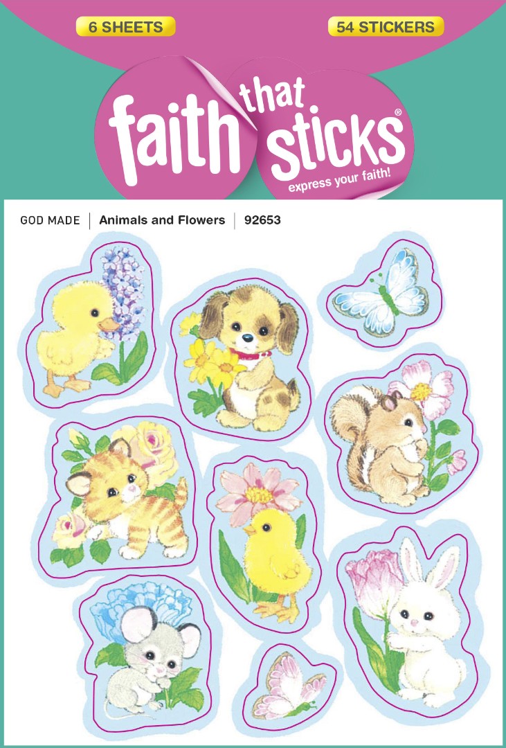Animals And Flowers - Faith That Sticks Stickers - Re-vived