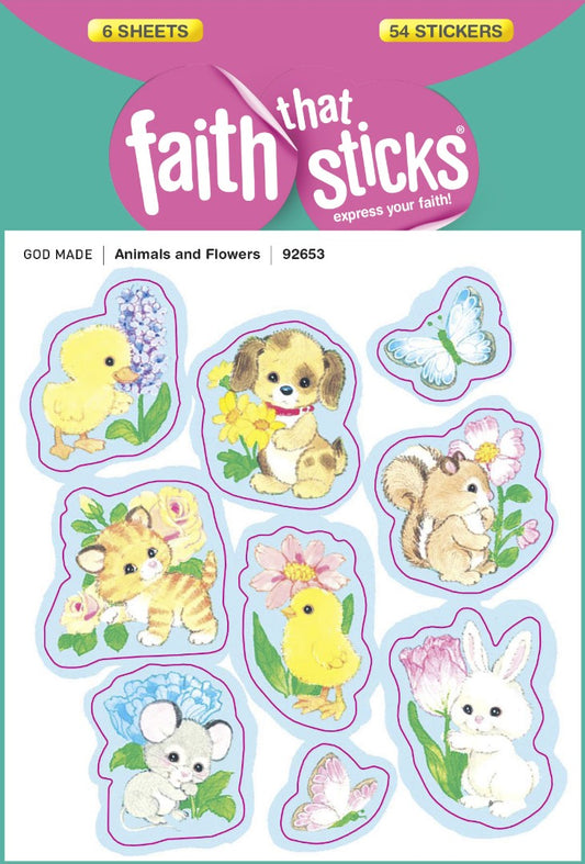 Animals And Flowers - Faith That Sticks Stickers - Re-vived