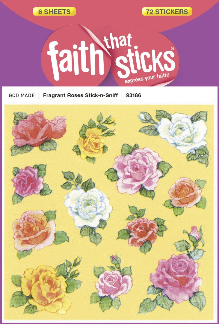Fragrant Roses Stick-N-Sniff - Faith That Sticks Stickers - Re-vived