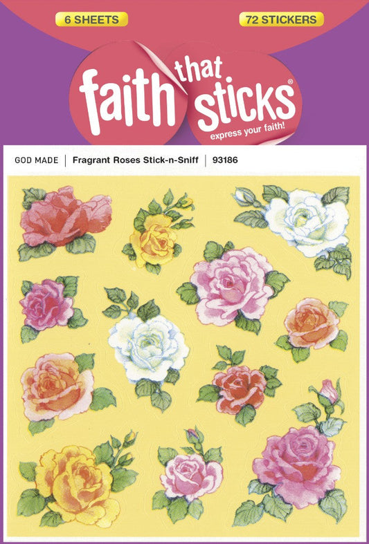 Fragrant Roses Stick-N-Sniff - Faith That Sticks Stickers - Re-vived