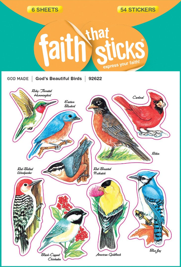 God's Beautiful Birds - Faith That Sticks Stickers - Re-vived