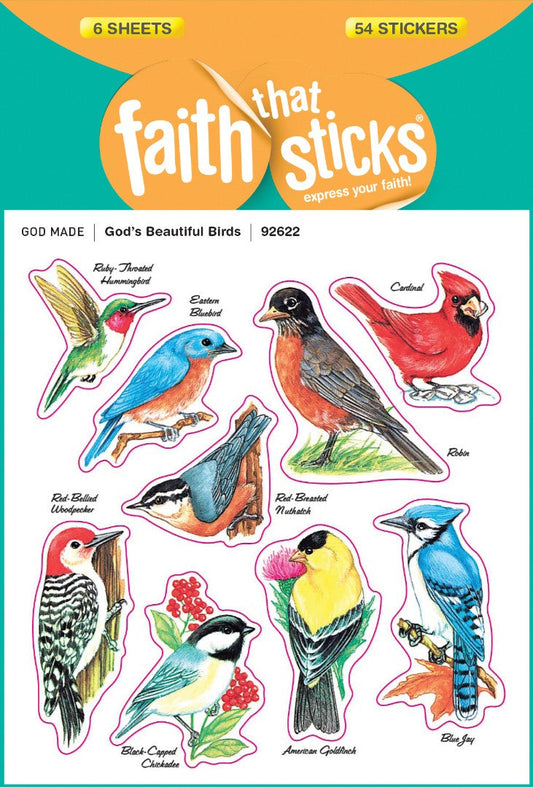 God's Beautiful Birds - Faith That Sticks Stickers - Re-vived