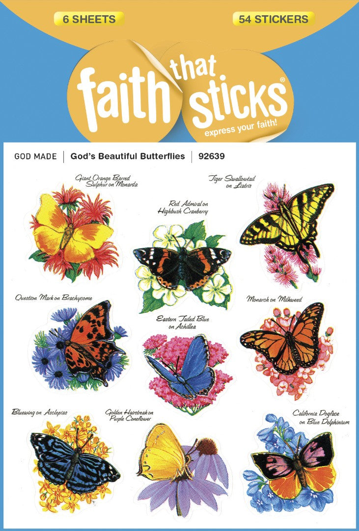 God's Beautiful Butterflies - Faith That Sticks Stickers - Re-vived