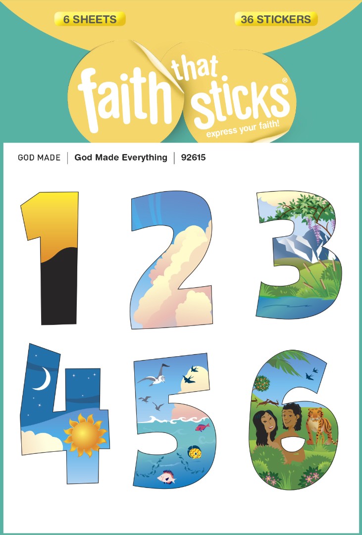 God Made Everything - Faith That Sticks Sticker - Re-vived