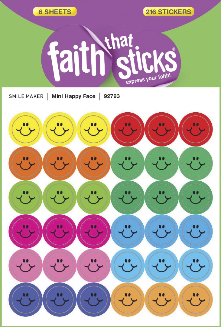 Mini Happy Face - Faith That Sticks Stickers - Re-vived