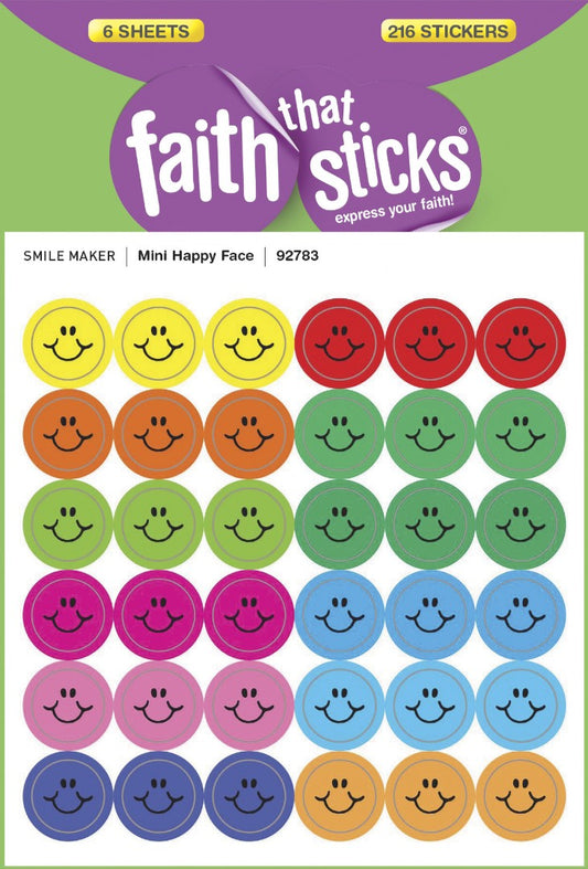Mini Happy Face - Faith That Sticks Stickers - Re-vived