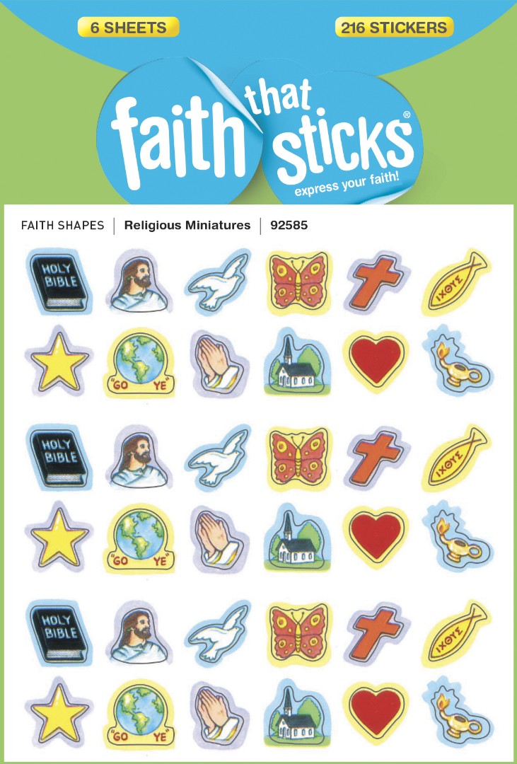 Religious Miniatures - Faith That Sticks Stickers - Re-vived