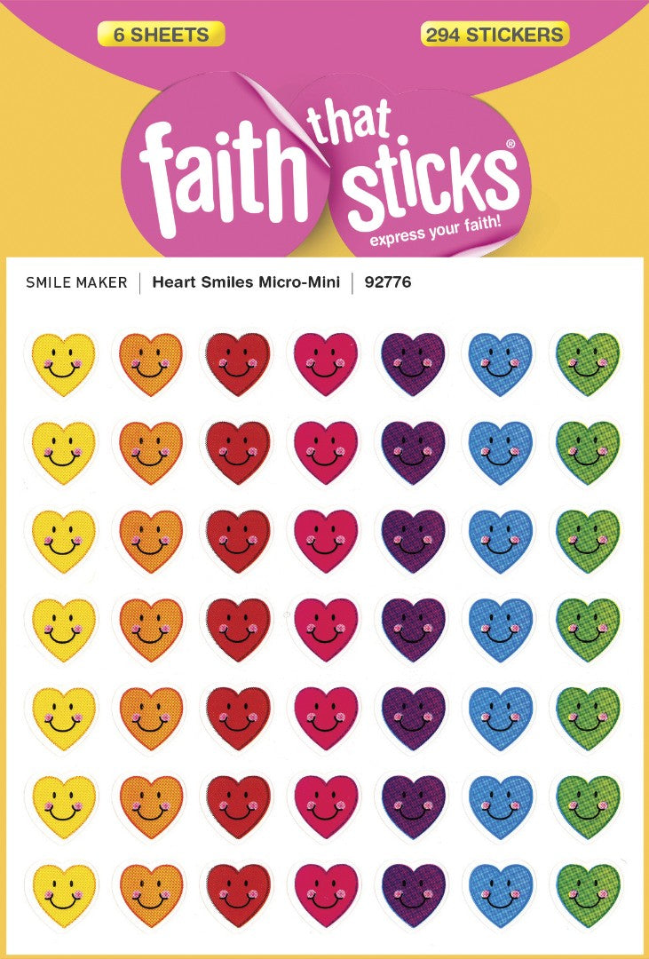 Heart Smiles Micro-Mini - Faith That Sticks Stickers - Re-vived