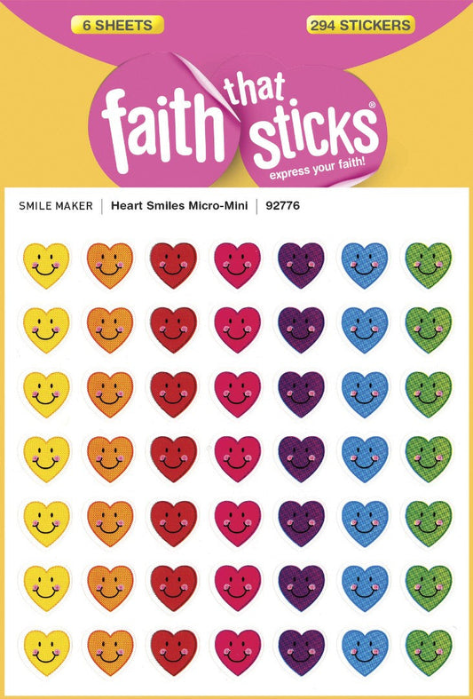 Heart Smiles Micro-Mini - Faith That Sticks Stickers - Re-vived