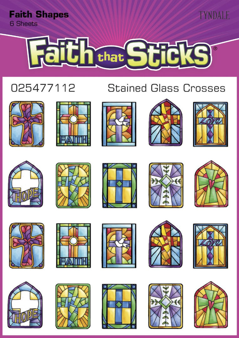 Stained Glass Crosses - Faith That Sticks Stickers - Re-vived