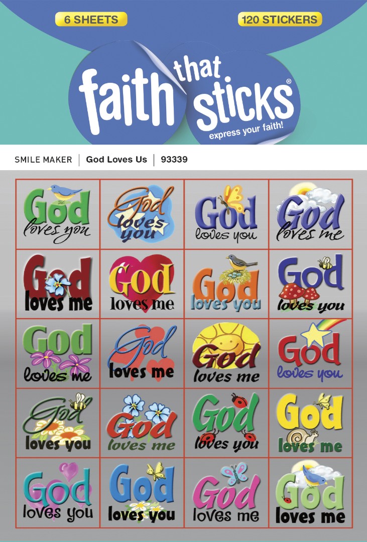 God Loves Us - Faith That Sticks Stickers - Re-vived