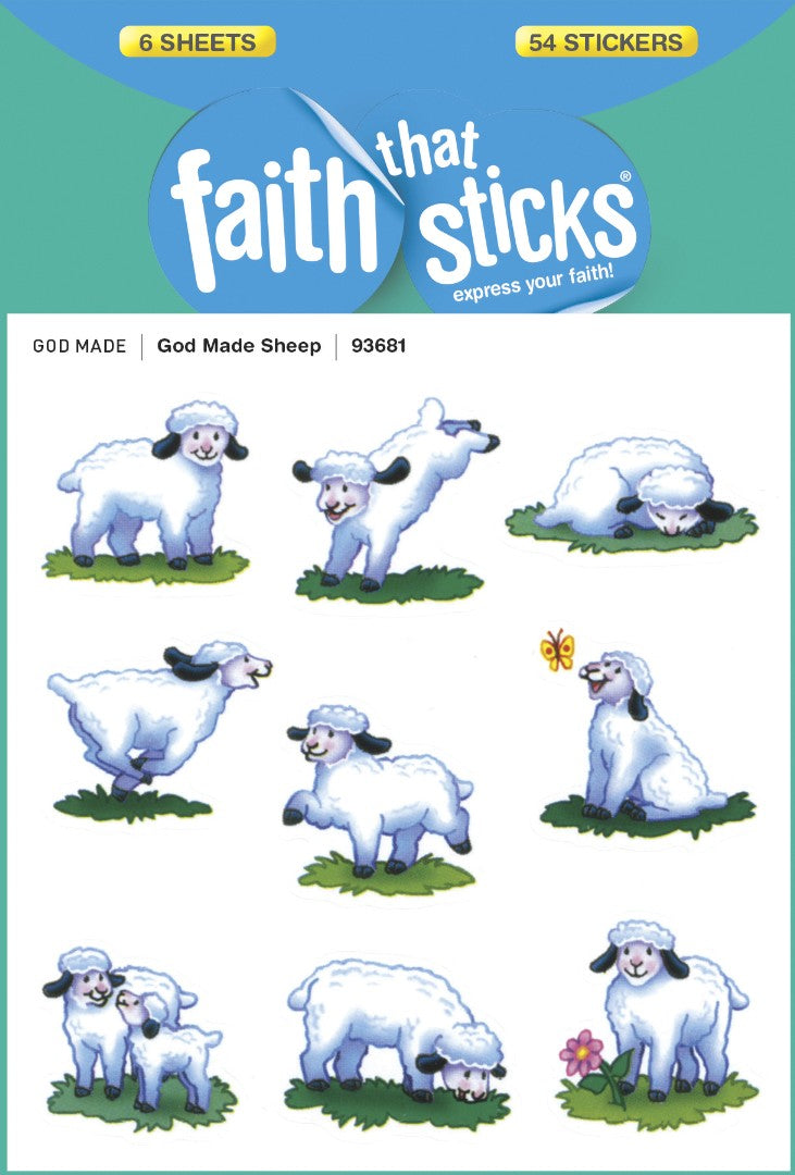 God Made Sheep - Faith That Sticks Stickers - Re-vived
