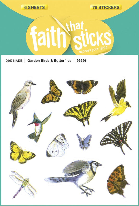 Garden Birds And Butterflies - Faith That Sticks Stickers - Re-vived