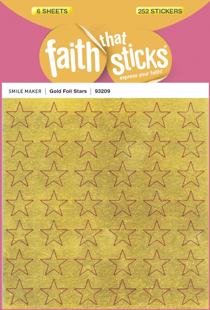 Gold Foil Stars - Faith That Sticks Stickers - Re-vived