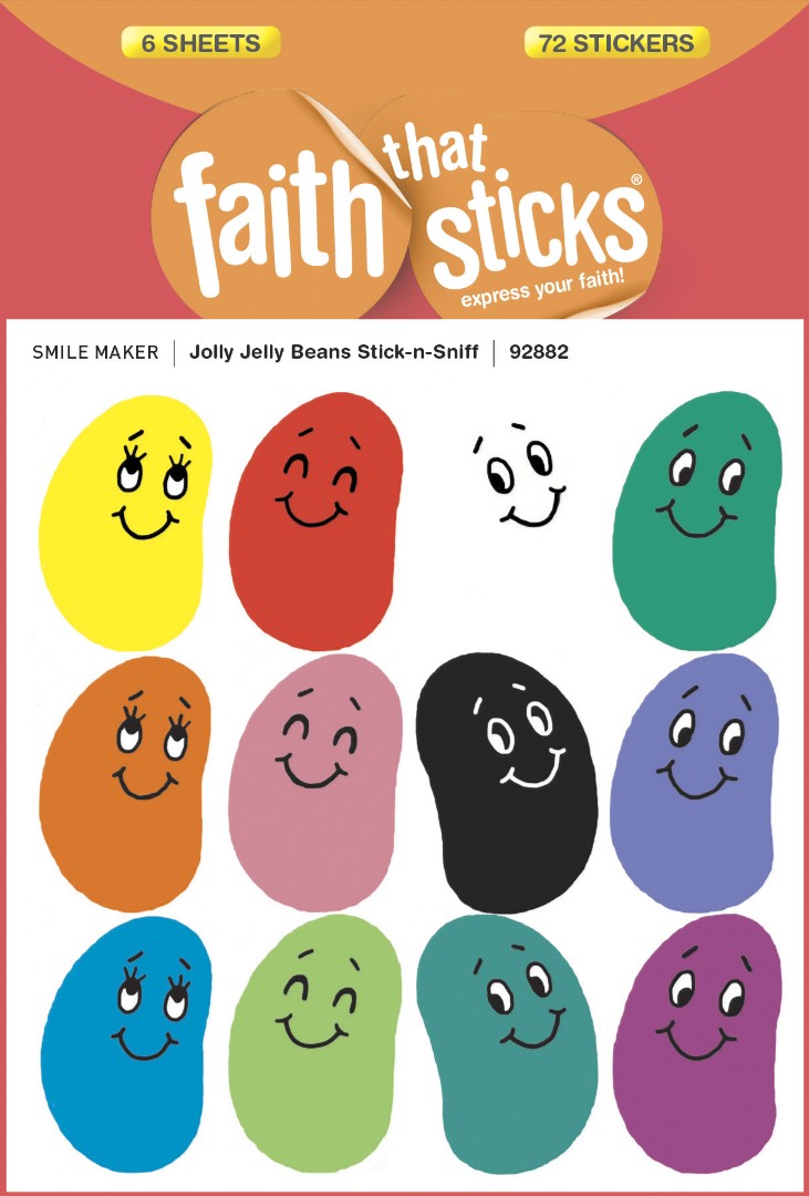 Jolly Jelly Beans Stick-N-Sniff - Faith That Sticks Stickers - Re-vived