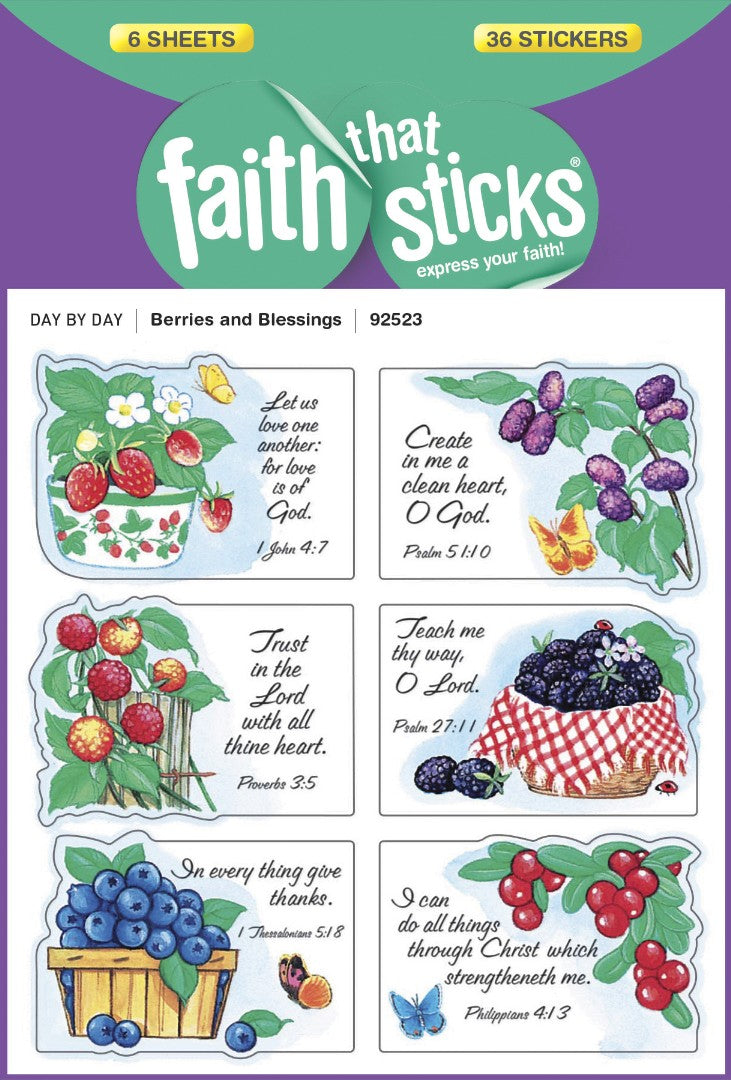 Berries And Blessings - Faith That Sticks Stickers - Re-vived