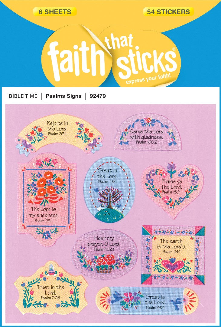 Psalms Signs - Faith That Sticks Stickers - Re-vived