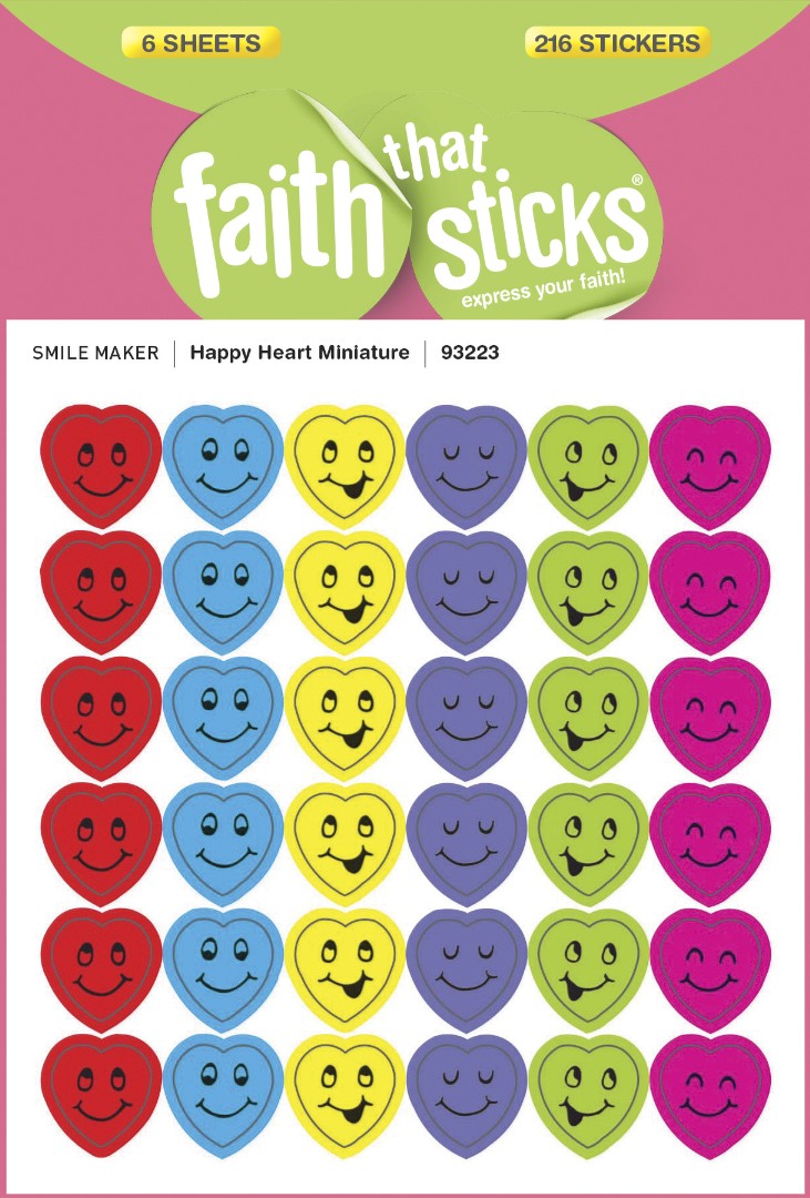 Happy Heart Miniature - Faith That Sticks Stickers - Re-vived
