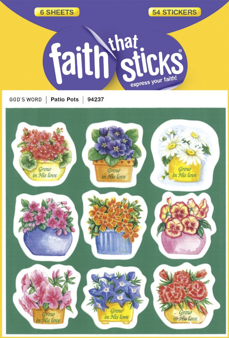 Patio Pots - Faith That Sticks Stickers - Re-vived