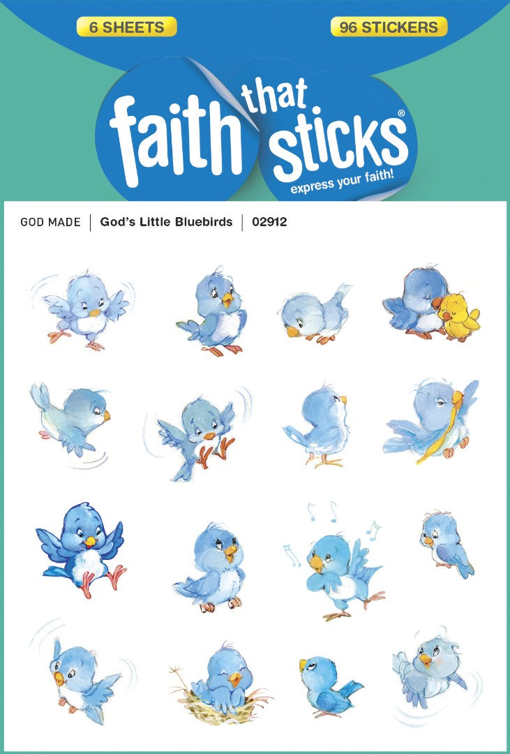 God's Little Bluebirds - Faith That Sticks Stickers - Re-vived