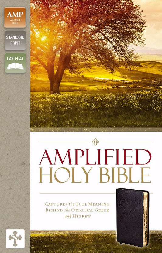 Amplified Holy Bible, Black, Indexed - Re-vived