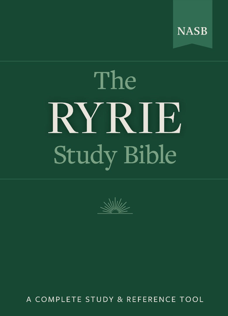 NASB Ryrie Study Bible, Black Genuine Leather, Red Letter - Re-vived