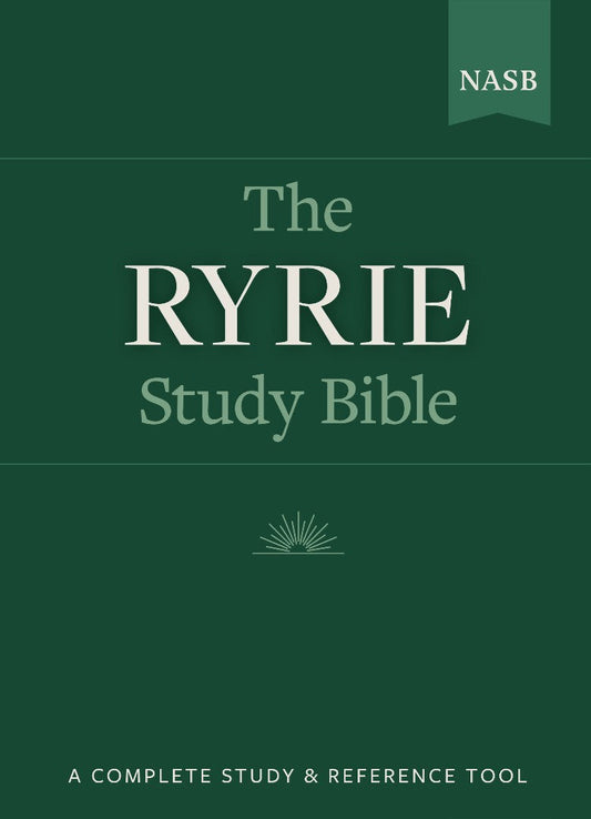 NASB Ryrie Study Bible, Black Genuine Leather, Red Letter - Re-vived