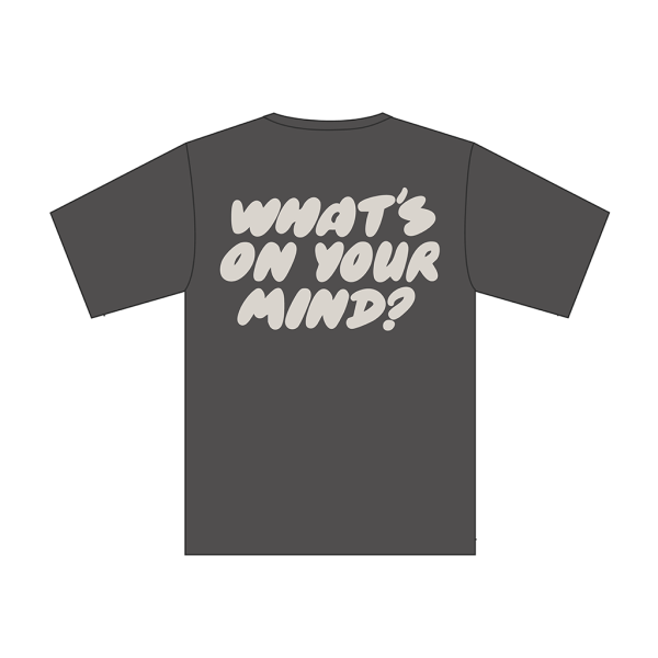 Alpha Youth T-Shirt (Charcoal / What's On Your Mind?)
