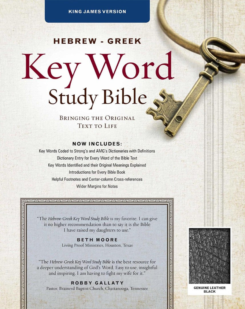 The KJV Hebrew-Greek Key Word Study Bible Black - Re-vived