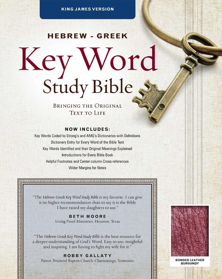 The KJV Hebrew-Greek Key Word Study Bible Burgundy - Re-vived