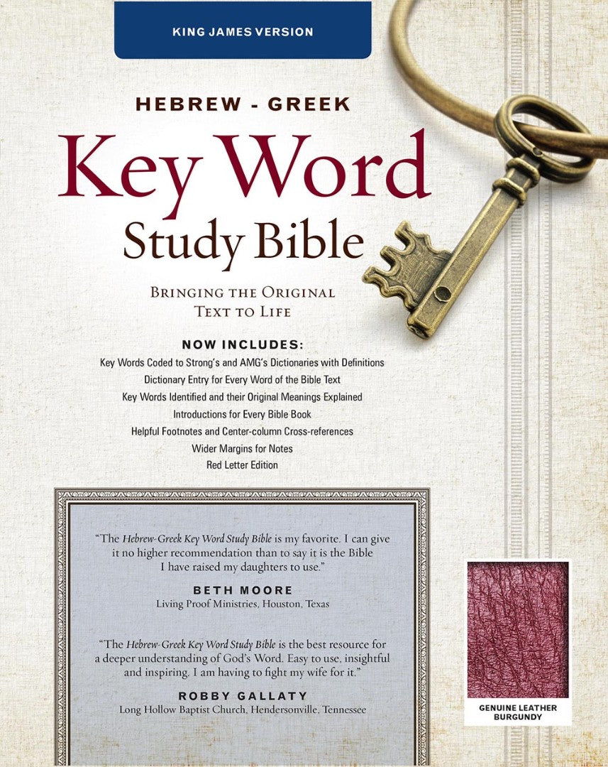 The KJV Hebrew-Greek Key Word Study Bible Burgundy - Re-vived