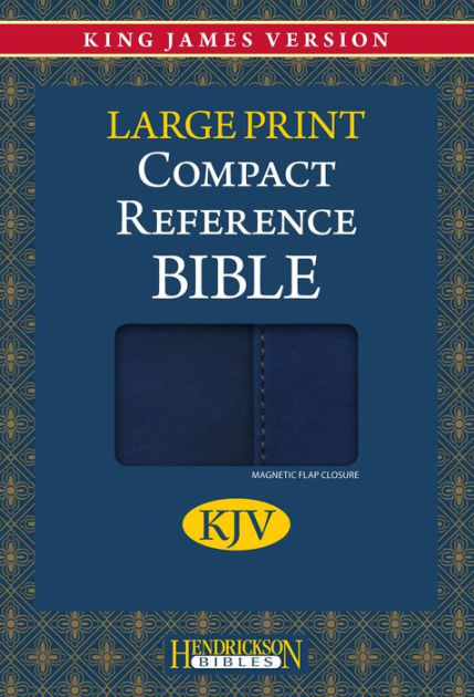 KJV Large Print Compact Reference Bible With Flap, Blue - Re-vived