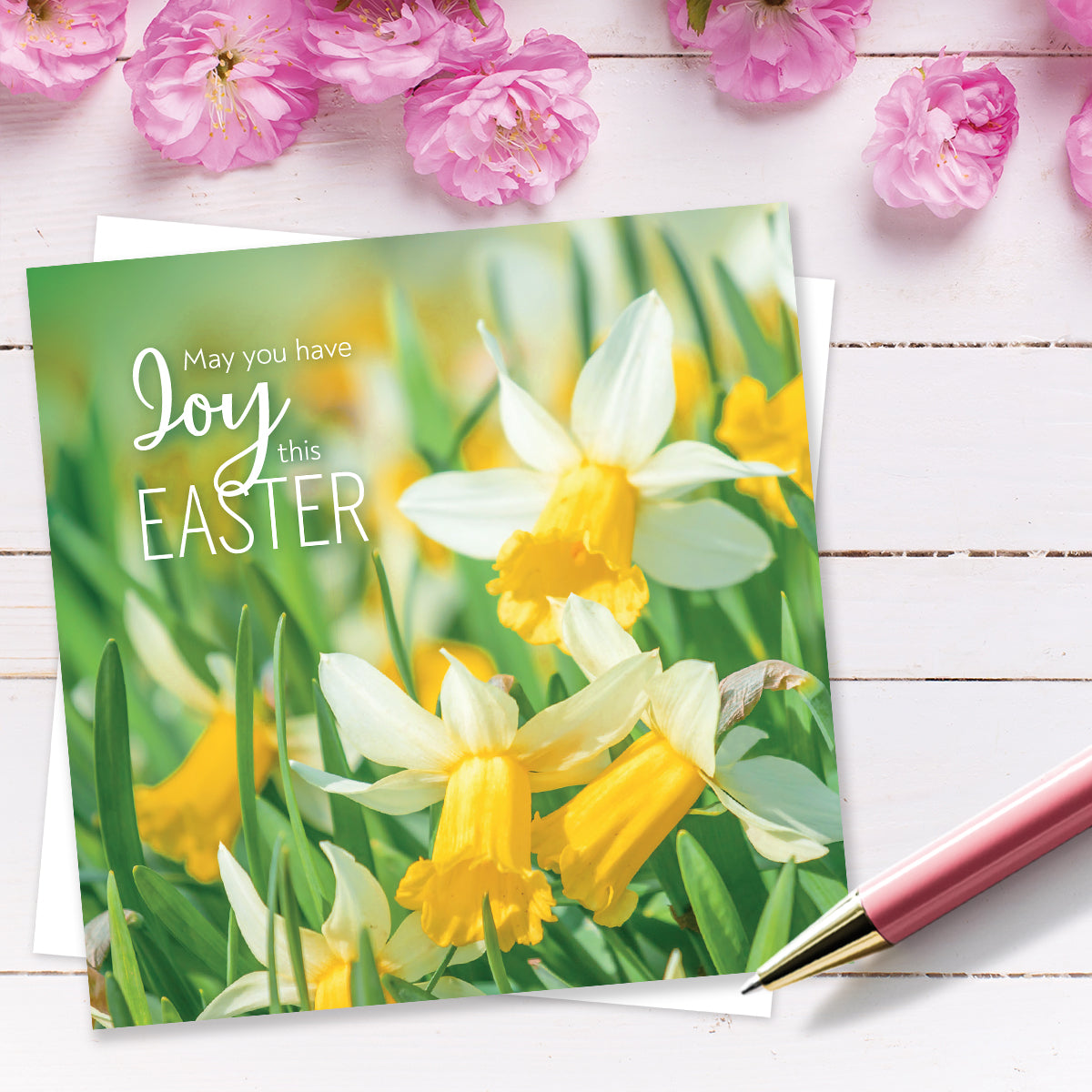 Compassion Charity Easter Cards: Joy/Daffodils (5 pack) - Re-vived