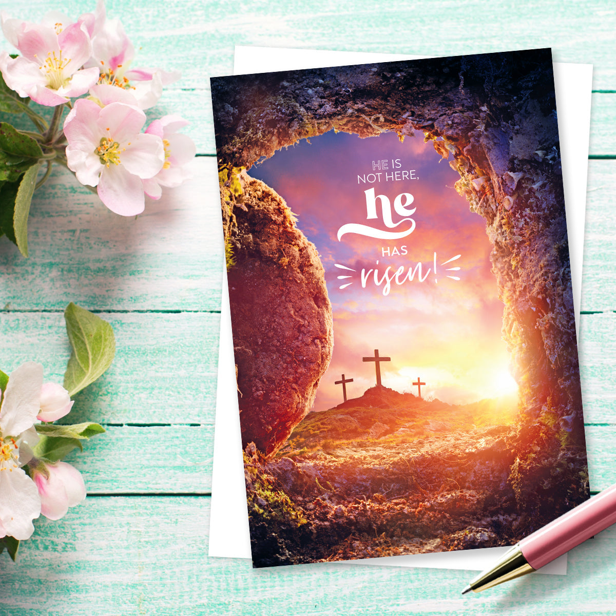Compassion Charity Easter Cards: He is Risen (5 pack) - Re-vived