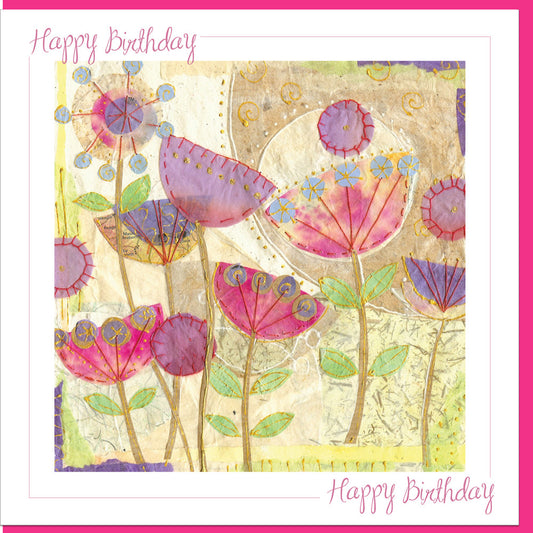 Birthday Poppies Greetings Card - Re-vived